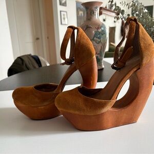 Jeffrey Campbell Brown Suede Wedges